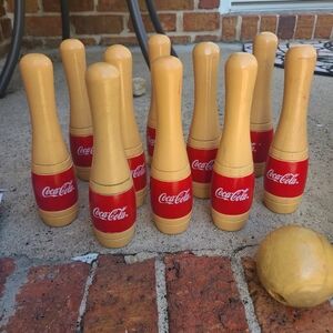 Coca-Cola bowling set.
